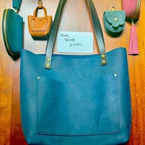 Deep Water Medium Classic Tote Portland Leather Goods